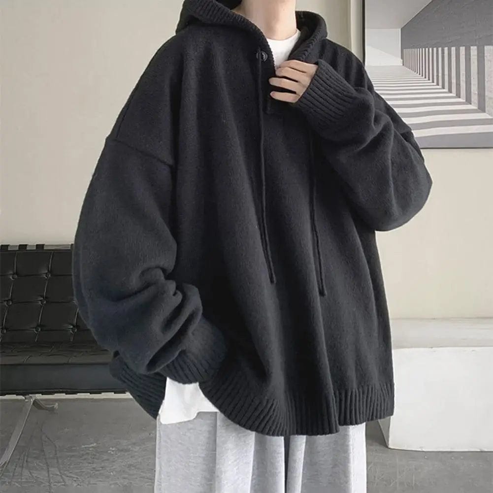Pullover Sweater Long Sleeve Coldproof Windproof Casual Hooded Pullover Warm Knitted Sweatshirt   Sweater Hoodie  Streetwear