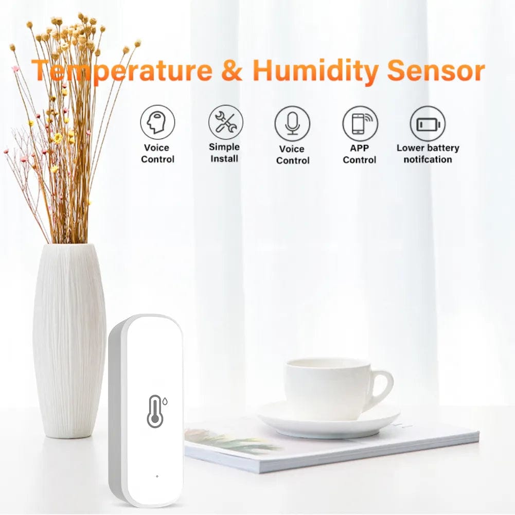 1/10PCS Zigbee 3.0 Wifi Tuya Temperature Humidity Sensor Smart Home Thermometer Hygrometer Detector With Alexa Google Smart Life