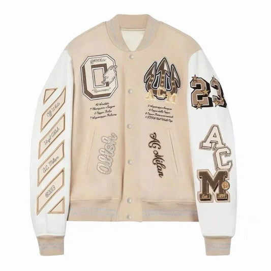 European and American Fashion Letter Embroidered Jackets Unisex New Couple Contrasting Color Y2K Hip Hop Loose Leather Jacket