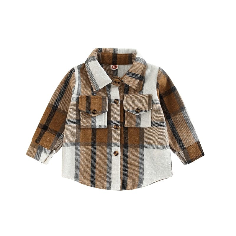 Tan Plaid Shacket