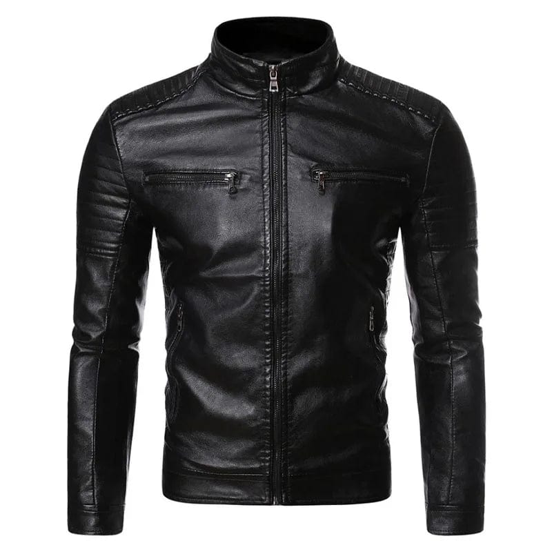Autumn New Men Leather Coat Zipper Korean Fashion Leather Sheepskin Men Leather Jacket Trend Casual Fit Slim Baseball Clothes
