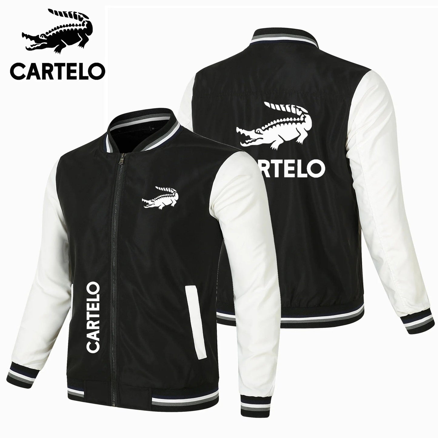 Cartelo Baseball Jacket Printed Jacket Men's Fitness Sweater Unisex Windbreaker Zip Top Thin Custom Pilot Plus Size Jacket S-5XL