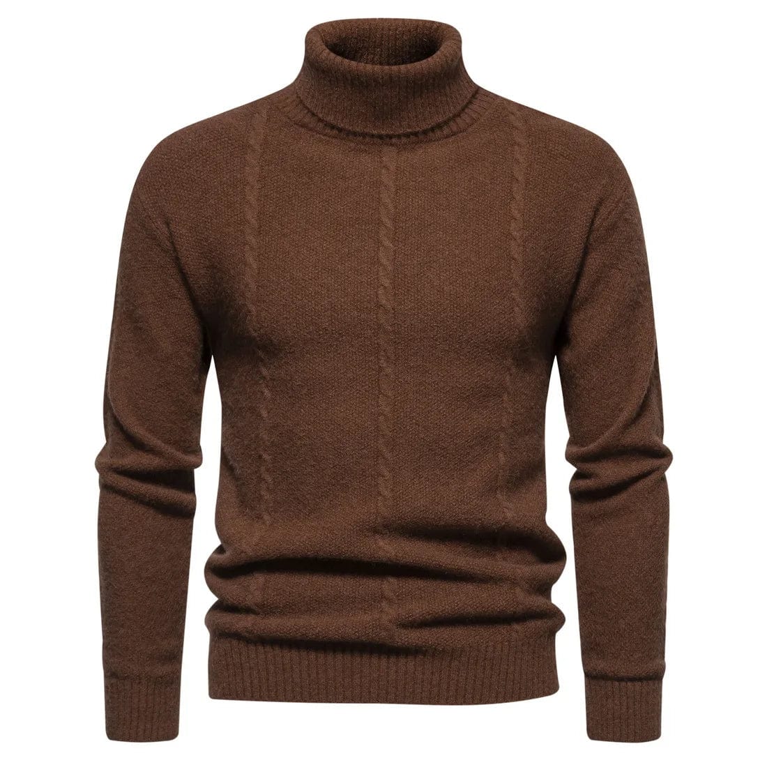 Men's Casual Business Sweater Slim Fit Kintwear Jumpers Turtleneck Knitted Pullover Tops Solid Color