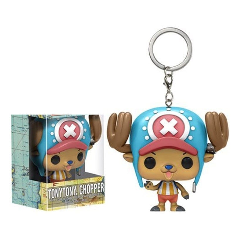 Original Anime ONE PIECE Keychain Tony Chopper Law Monkey·D·Luffy Minifigure Model Toys Collection Pendent Gift