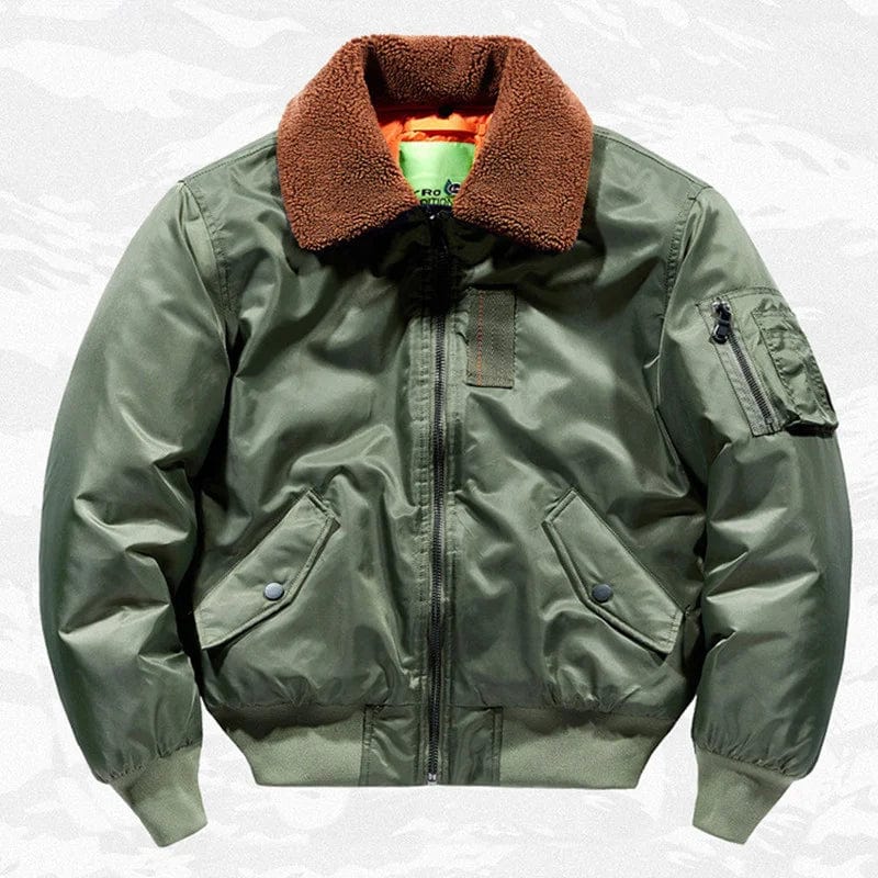 New Fall Winter Mens Tactical Jacket Diamond Quilted Military Bomber s Wool Collar Casual Thick Warm MA1 Pilot Coat