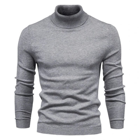 New Winter Pullover Turtleneck Thick Knitted Sweaters Men Casual Solid Color High Quality Knitwear Warm Turtleneck Male Sweaters
