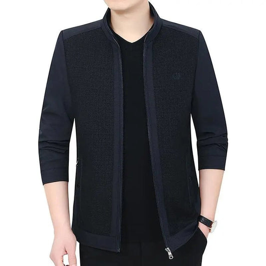 High Quality Men's Casual Jacket Men's Middle Age Jacket Baseball Collar Pilot Jacket 2023 Spring and Autumn New Dad Suit