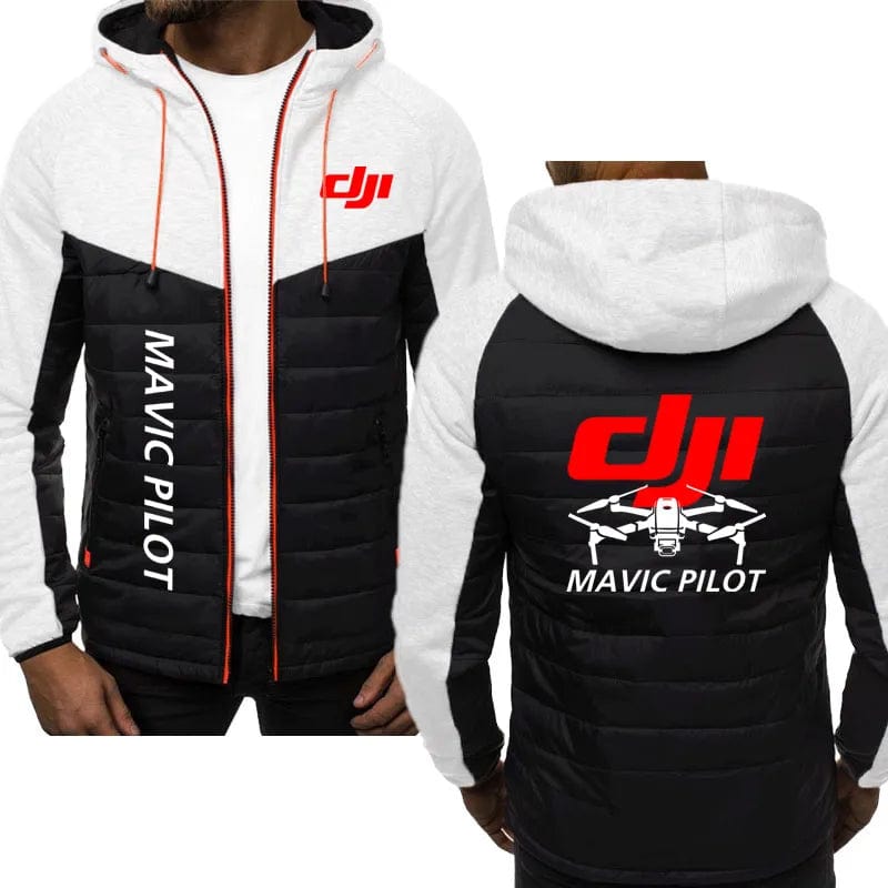 2023 Casual sports men's hooded jacket Dji drone pilot print hip hop jacket mens Spring Autumn Brand new Men's sweatshirt tops