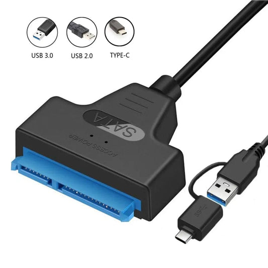 USB 3.0 to SATA Cable USB C to SATA III Hard Drive Adapter UP To 6Gbps Support  2.5" HDD SSD Hard Drive 22 Pin Sata III for PC