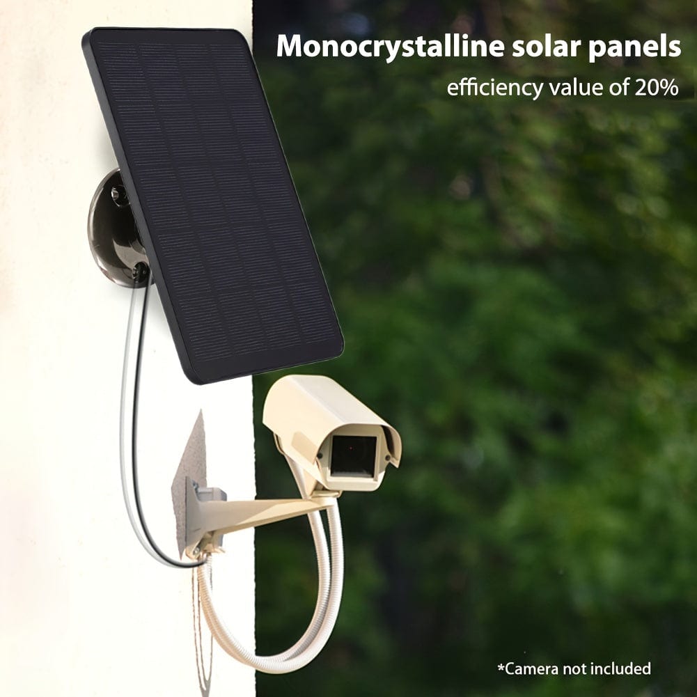 1pc Solar Panel For Security Camera Weatherproof Wall Mount Rotatable Brackets, With 284.99cm Power Cable Solar Cells Charger Micro USB Charging Outdoor