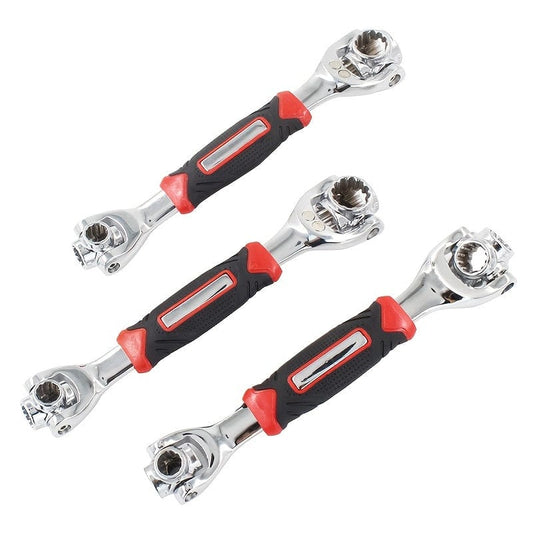 Wrench 48 In 1 Tools Socket Works With Spline Bolts Torx 360 Degree 6-Point Universial Furniture Car Repair 25cm/9.84in