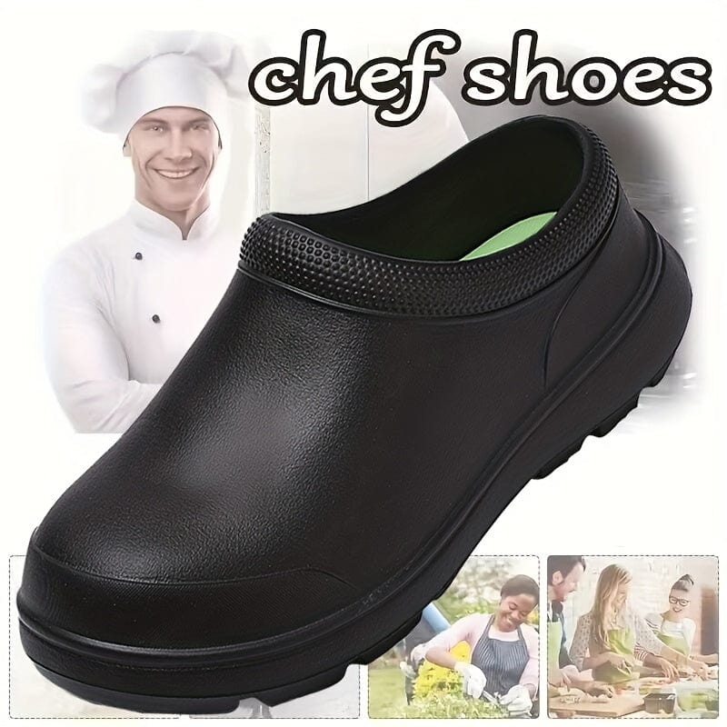 Men's Food Service Restaurant Shoes, Slip Resistant Oil Resistant Shoes Chef Shoes For Kitchen Work Shoes