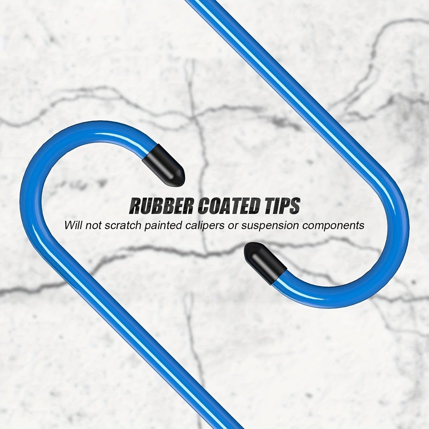 Brake Caliper Hangers, Brake Caliper Hooks With Rubber Caps For Reduce Suspension Work Damage To Brake Hoses (2/4/8 PCS, Black/Blue)