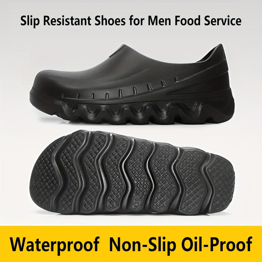Men's Food Service Restaurant Shoes, Slip Resistant Oil Resistant Shoes Chef Shoes For Kitchen Work Shoes