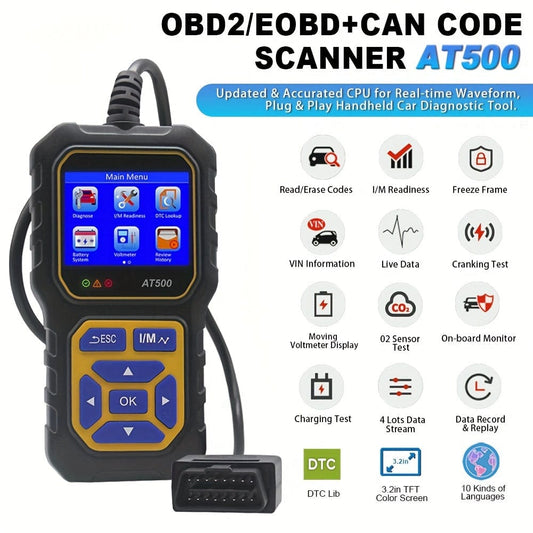 Car Code Reader, OBD2 Scanner Check Engine Light Fault Code Reader Scanner CAN Diagnostic Scan Tool For All OBDII Protocol Cars Since1996