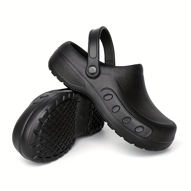 Men's Comfortable Cloud Clogs, Non-Slip Platform Garden Shoes, Anti-Oil Work Shoes