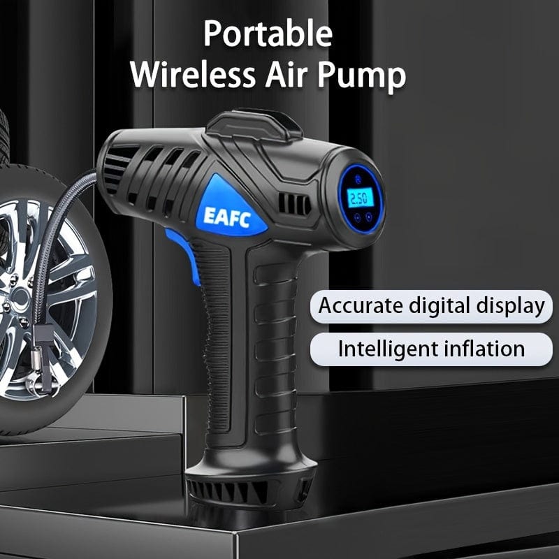 Wireless Charging Car Air Pump - Mini Portable Digital Display Inflator Pump With LED Light Mode For Inflating Cars, Motorcycles, Bicycles, Balls