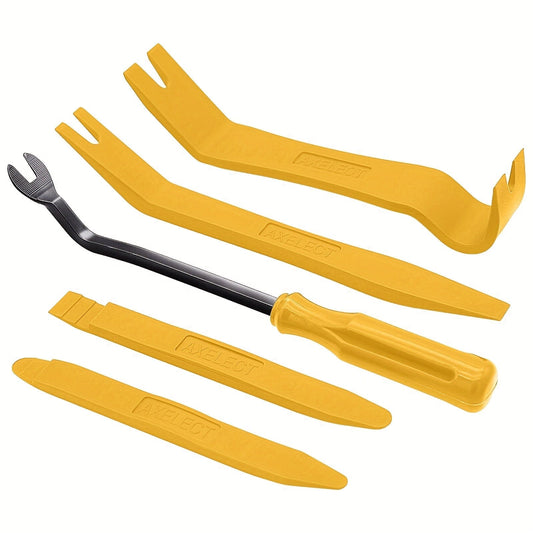 5pcs Car Trim Removal Tool Kit 5 Pack,Body Panel Removal Tool For Door Dash Dashboard Panel Pry Tool Fastener Remover, Upholstery Tools Car Audio