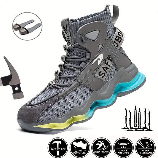 Anti-smash And Anti-stab High-top Work Shoes Safety Shoes